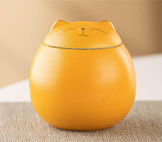 Yellow cute cat tea pot（test proudct）